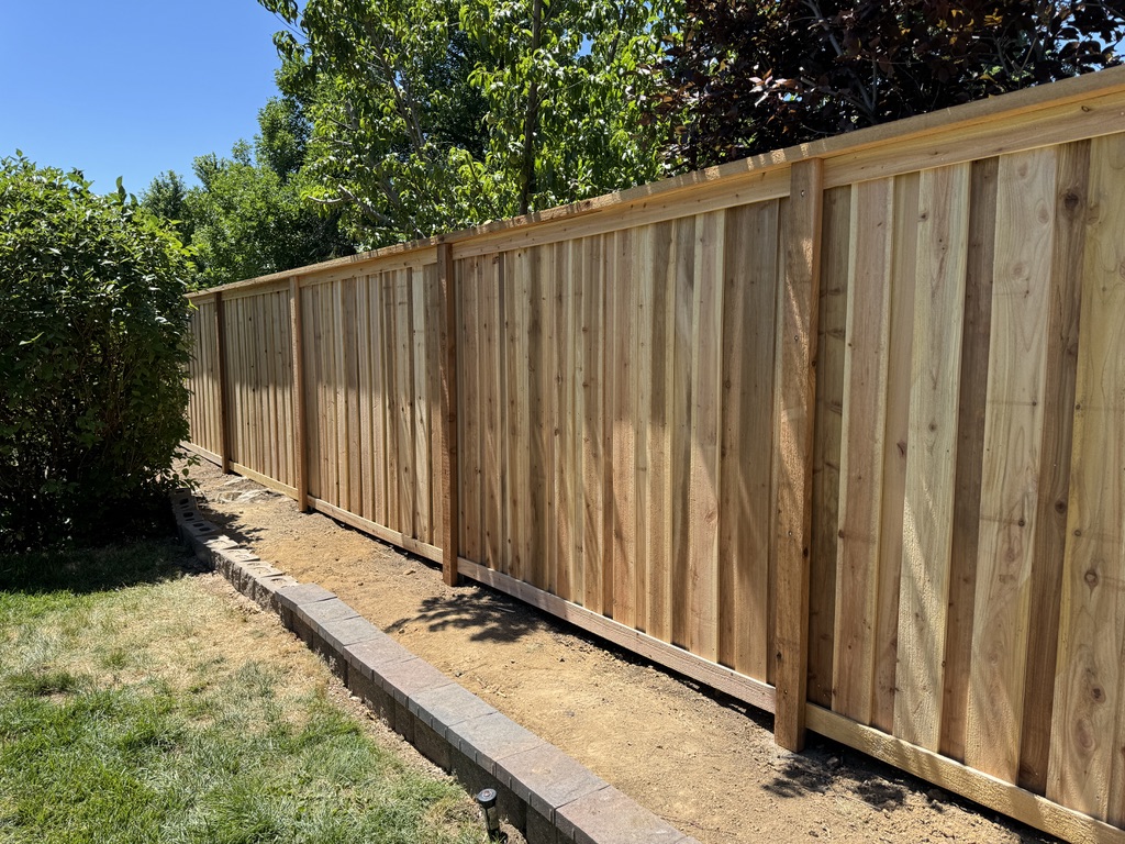 Board on Board Western Red Cedar privacy fence in Denver