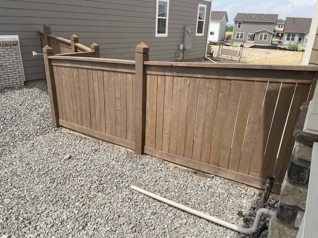 Custom Cedar Privacy fence with Top Cap