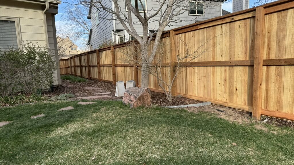 Backyard Fence installation wood fence installation colorado highlands ranch style