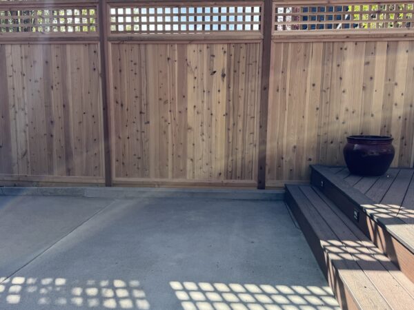 Cedar Tongue and Groove with Lattice Top