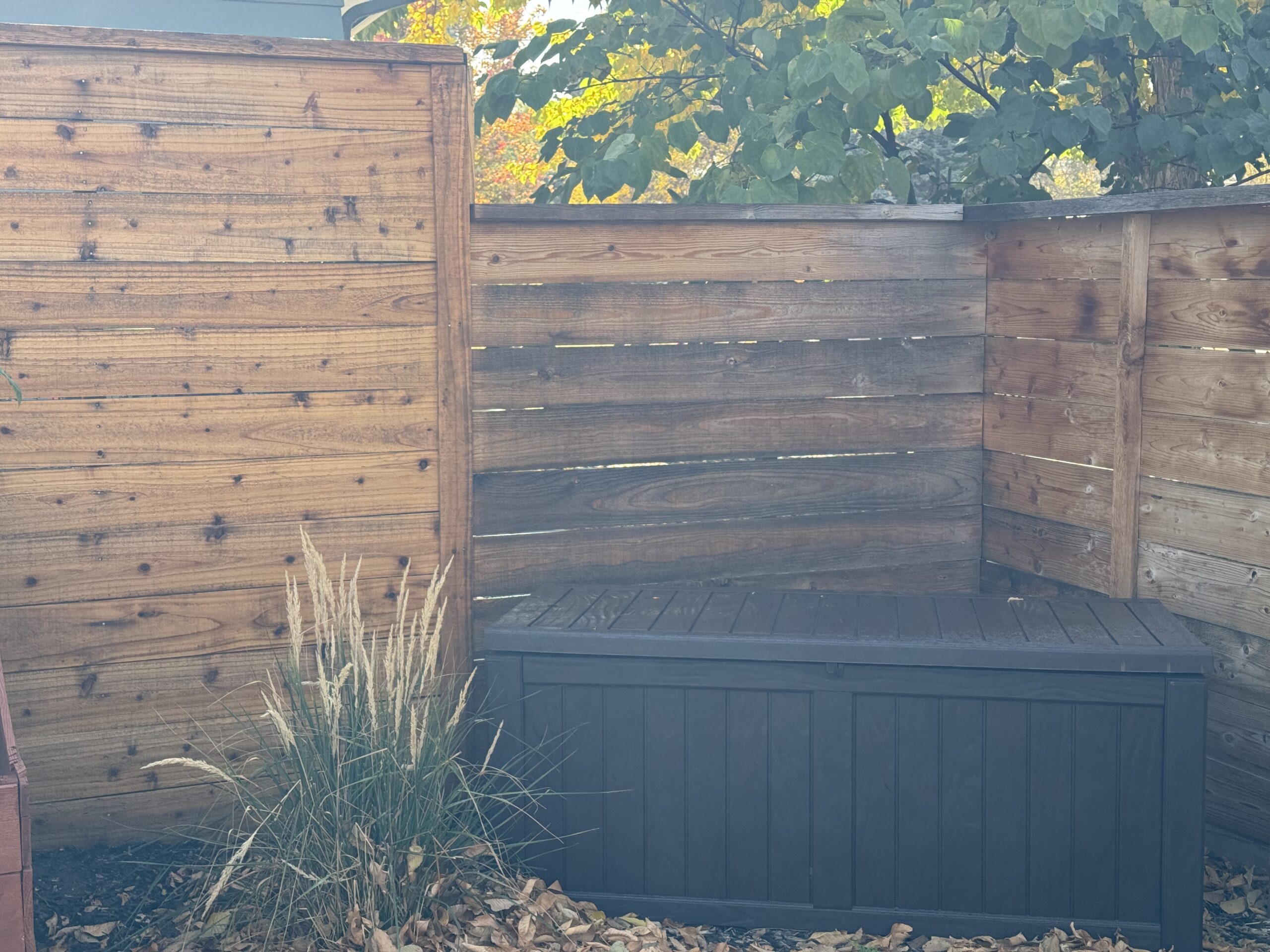 1 Power Wash Fence Panel and one not.